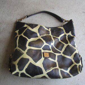 Vintage Dooney and Bourke Y2K leather giraffe print hobo